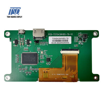 Risoluzione a 4,3 pollici 800x480 dell'esposizione di IPS TFT LCD HDMI della porta USB